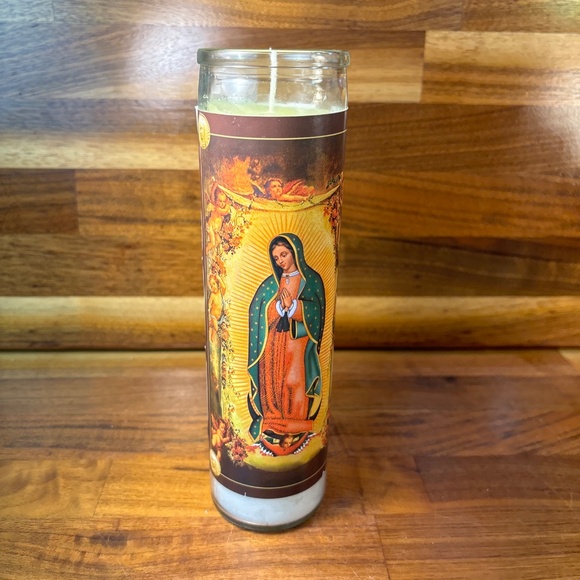 Religious Mexican Candles 8” Lot of 2 Spiritual - Picture 2 of 10
